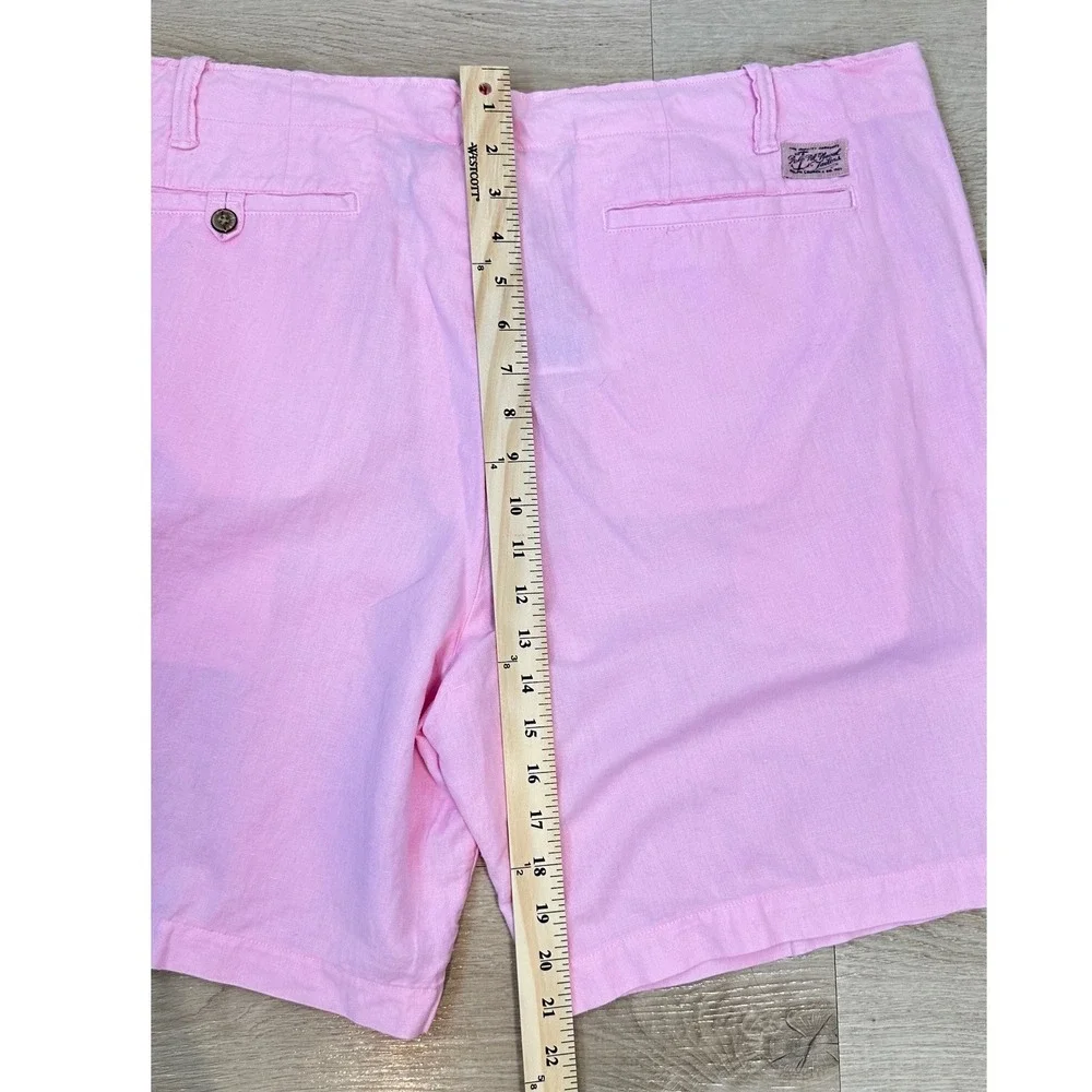 Polo Ralph Lauren 8-Inch Straight Fit Linen-Cotton Carmel Pink Shorts